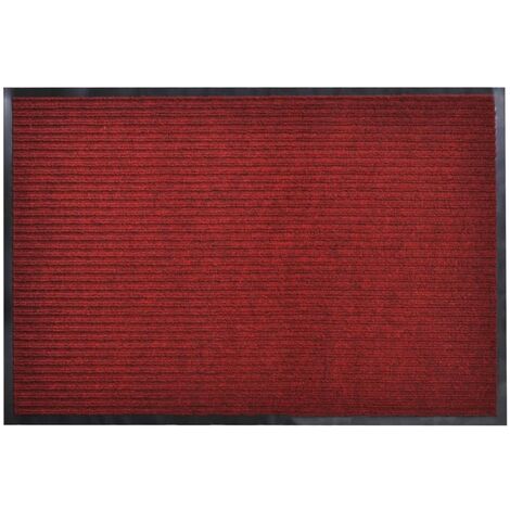 Alfombra de entrada de PVC roja, 120 x 180 cm vidaXL