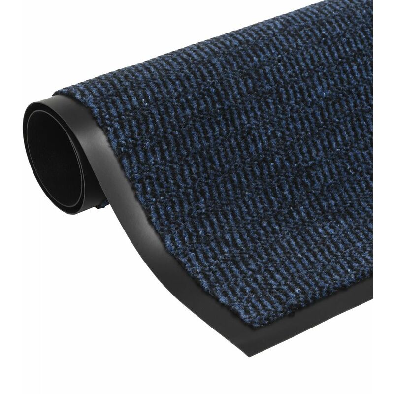 

Alfombra de entrada rectangular de nudo 120x180 cm azul