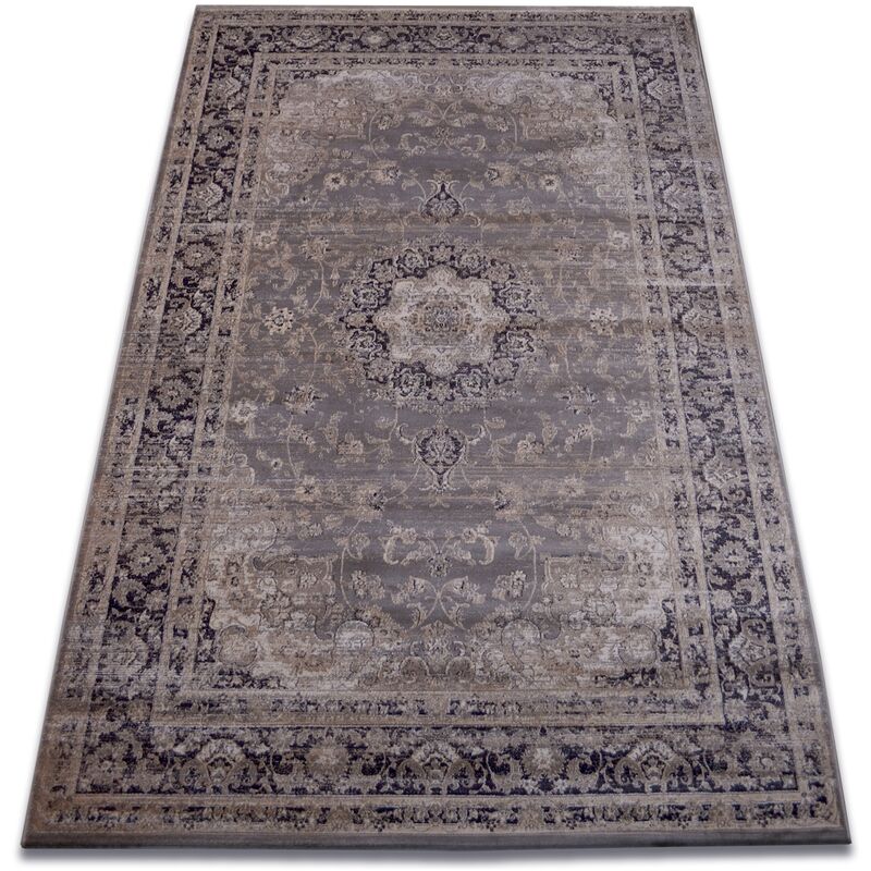 

Rugsx - Alfombra de estabilización térmica JASMIN 8676 color caqui Tonos de gris y plata 180x270 cm