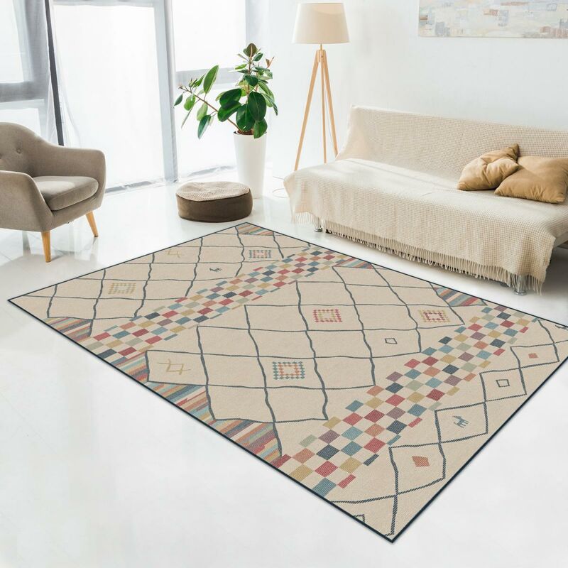 

Diseño de puntas y estilo bereber moderno en viscosa multicolores. - Multicolore