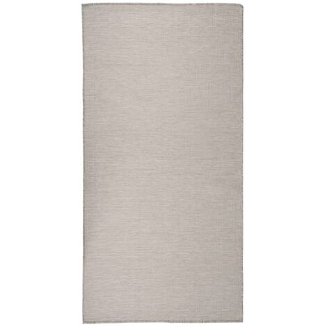 Alfombra de exterior de tejido plano gris claro 100x200 cm vidaXL