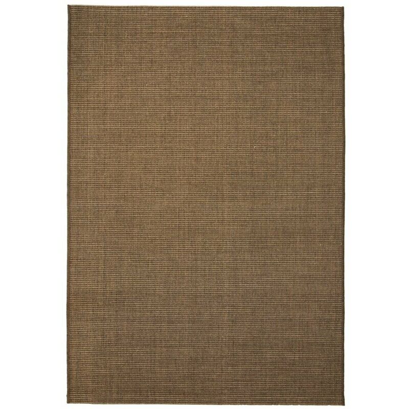 

Alfombra de exterior/interior 140x200cm apariencia sisal marron