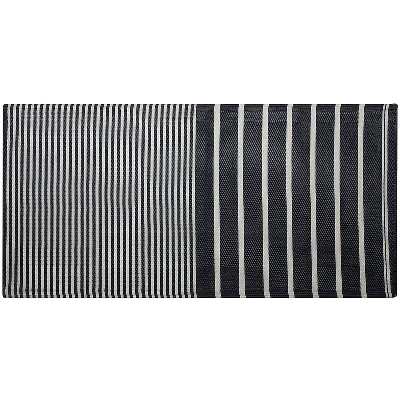 

Alfombra negra 90 x 180 cm HALDIA