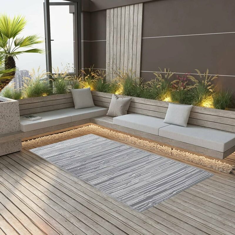 

Alfombra de exterior PP gris 80x150 cm