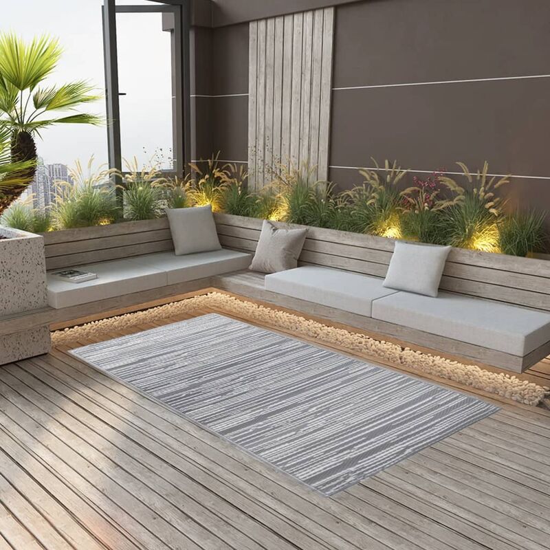 

Alfombra de exterior PP gris 80x150 cm
