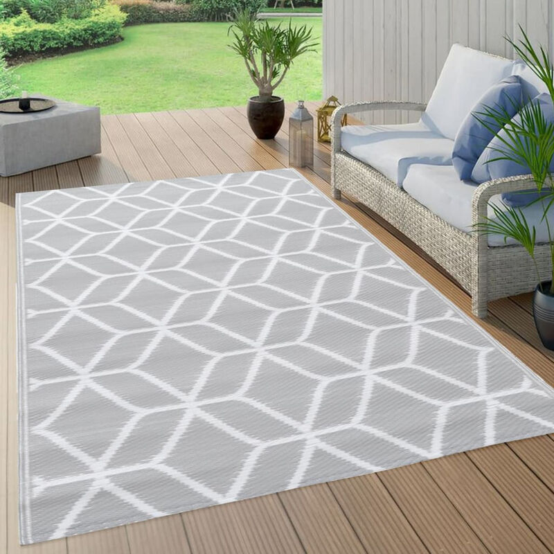 

Alfombra de exterior PP gris 80x150 cm