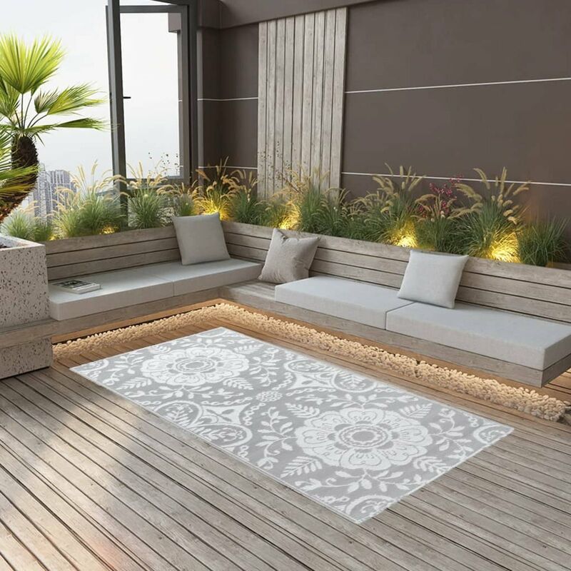 

Alfombra de exterior PP gris claro 160x230 cm