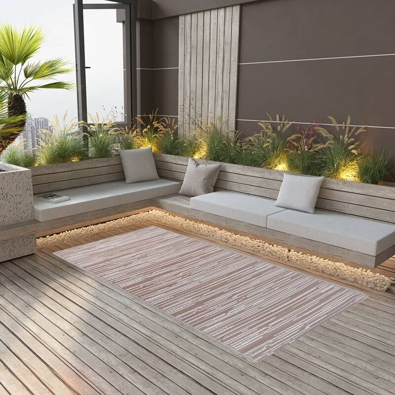 

Alfombra de exterior PP marrón 160x230 cm
