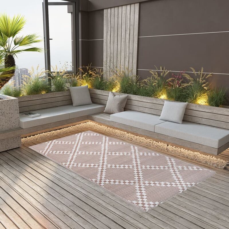 

Alfombra de exterior PP marrón 160x230 cm
