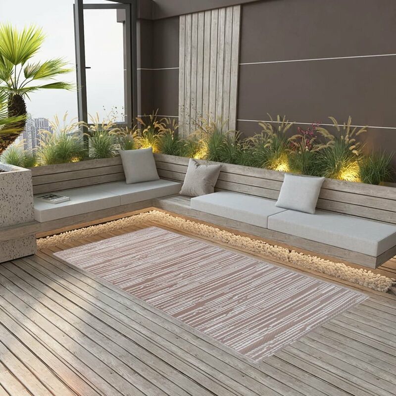 

Alfombra de exterior PP marron 190x290 cm