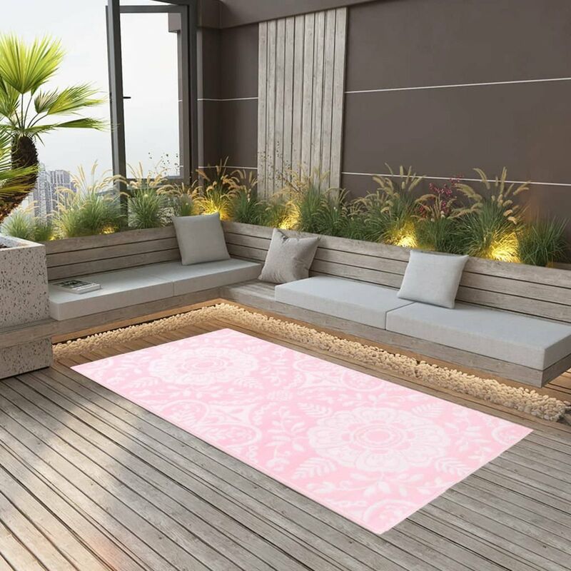 

Alfombra de exterior PP rosa 120x180 cm