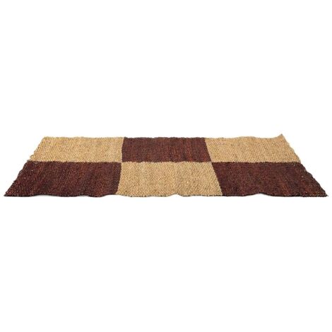 Alfombra de fibra marrón 120x60x1.2h cm