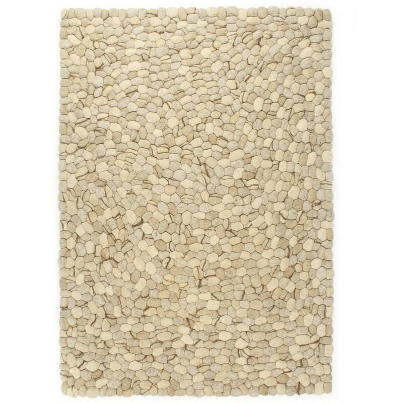 

vidaXL Alfombra de guijarros lana beige/gris/marrón/chocolate 80x150cm - Beige