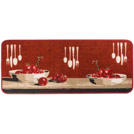 Alfombra de interior con patrón de tomates 50 x 120 cm