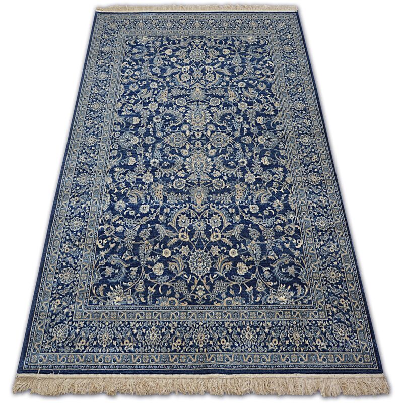 

Rugsx - Alfombra de jacquard WINDSOR 22935 Flores azul oscuro Tonos de azul 120x170 cm