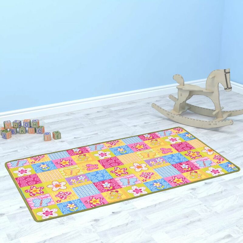 

Alfombra de juego 133x180 cm estampado mariposas