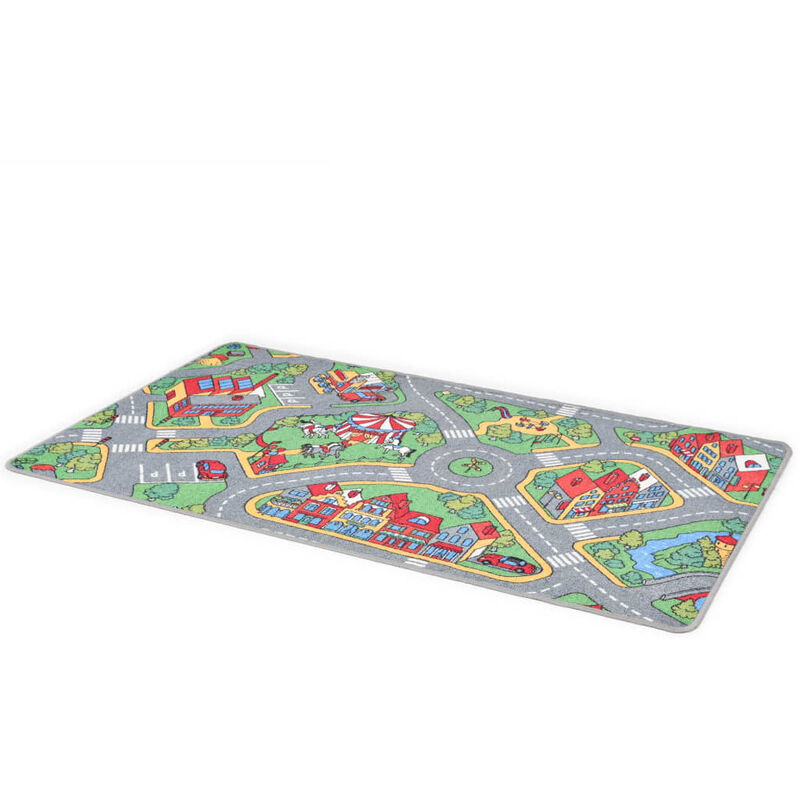

vidaXL Alfombra de juego 170x290 cm estampado carreteras - Gris