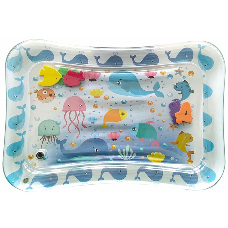 

Alfombra de juego de agua inflable colorida para bebes, alfombra de diversion para el tiempo de la barriga, centro de juegos para el desarrollo