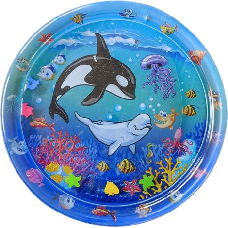 Alfombra de juego de agua para gatos  Alfombra de agua sensorial para mascotas y bebés, juguete de enfriamiento cómodo para dormir, cama de agua, entretenimiento divertido para la experiencia