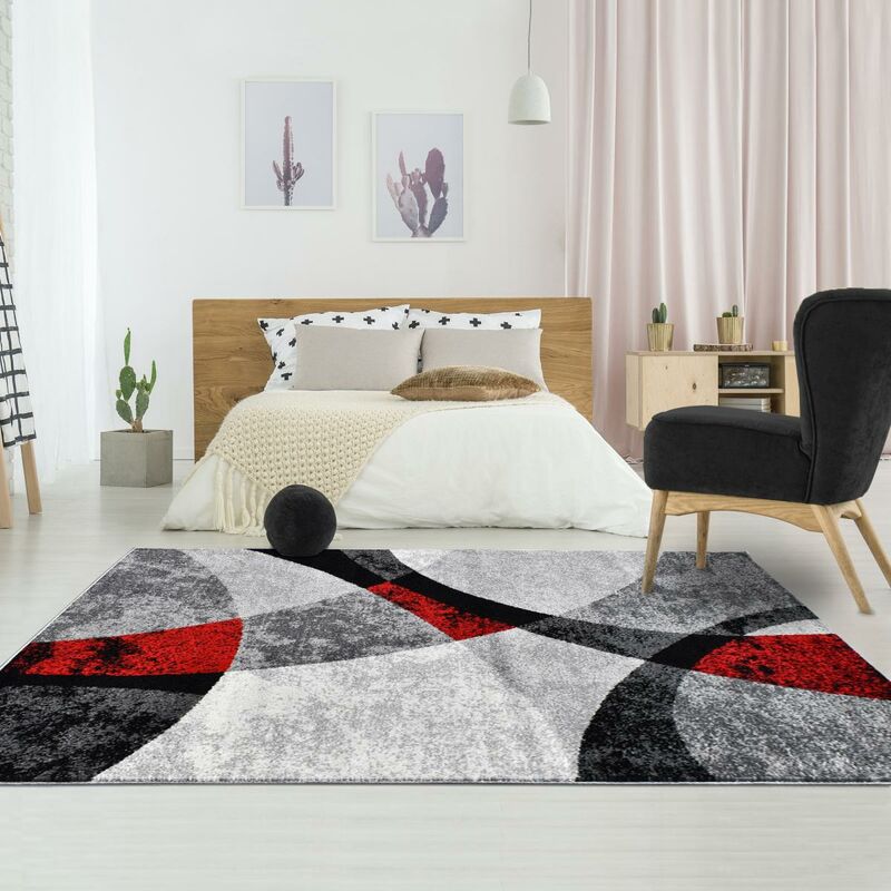

Alfombras modernas de polipropileno rojo. - Rouge