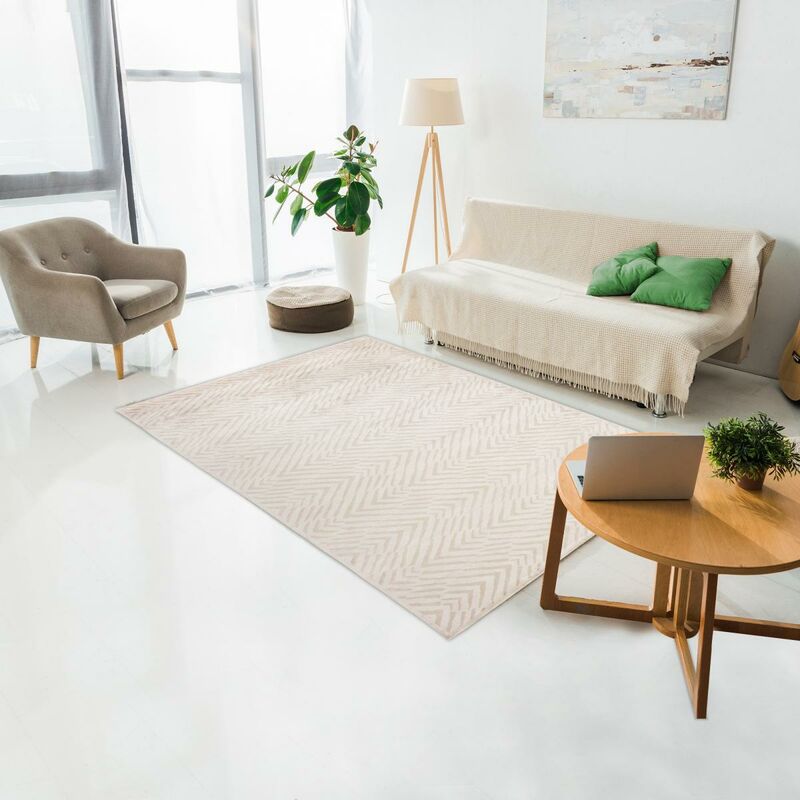 

O&ko - Moderna alfombra mumana en gris viscosa. - Gris