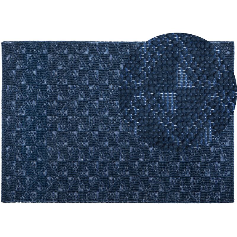 

Alfombra de lana 160x230 cm azul oscuro SAVRAN