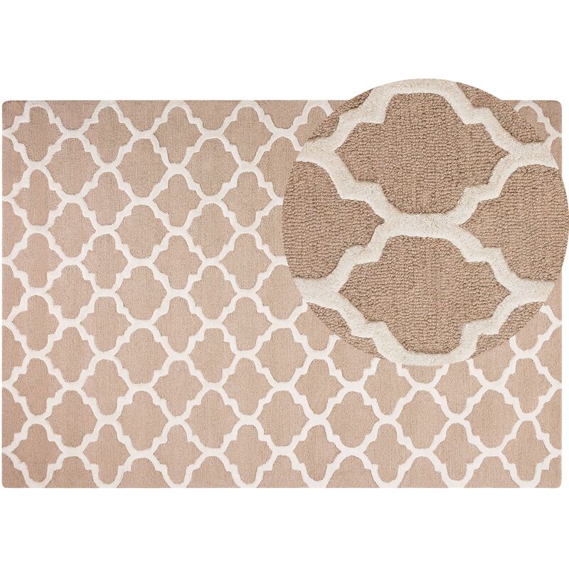 

Alfombra de lana beige 160x230 cm ERBAA