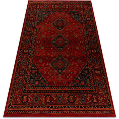 Alfombra de lana KASHQAI 4345 300 oriental, marco burdeos red 200x300 cm