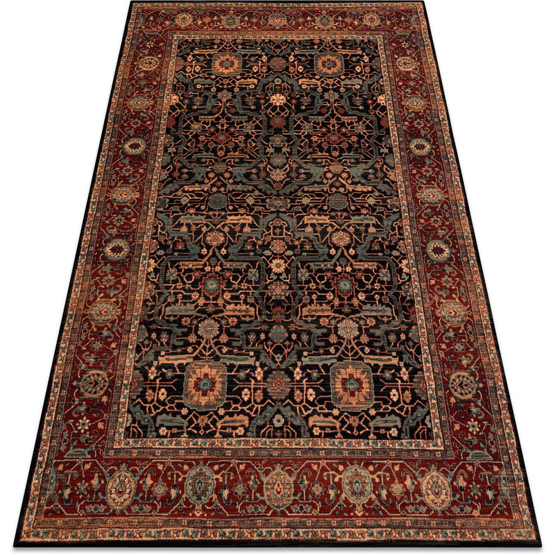 

Rugsx - Alfombra de lana KASHQAI 4348 500 marco, oriental burdeos / verde Tonos de rojo 160x240 cm