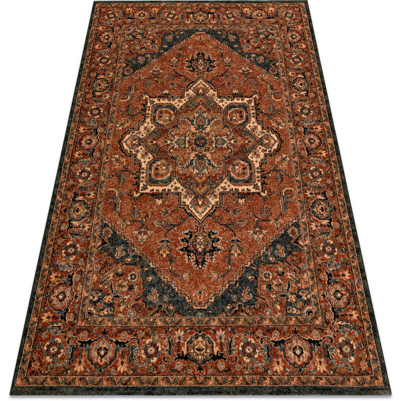 

Rugsx - Alfombra de lana KASHQAI 4354 501 rosetón, oriental terracota Tonos de naranja 67x275 cm