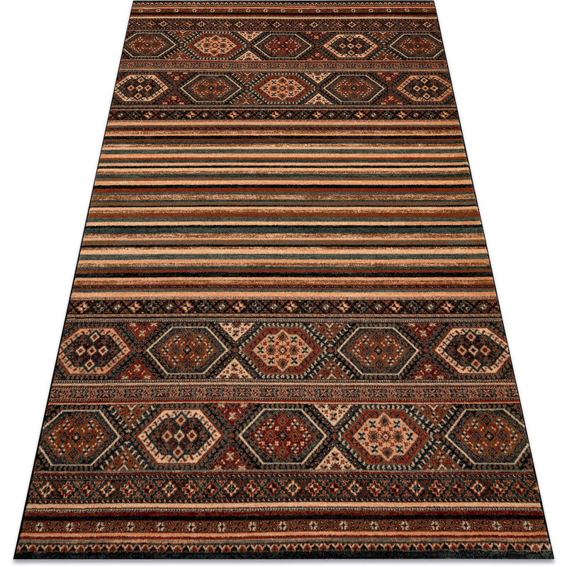 

Rugsx - Alfombra de lana KASHQAI 4356 500 étnico burdeos Multicolor 67x275 cm