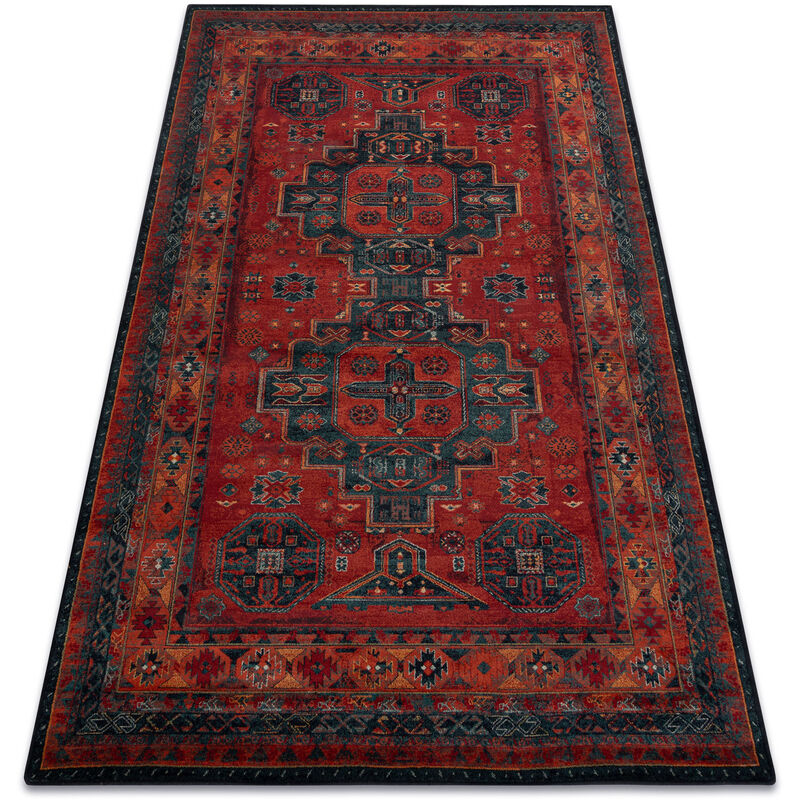 Rugsx - Alfombra de lana omega hari oriental - rojo rubí red 235x350 cm