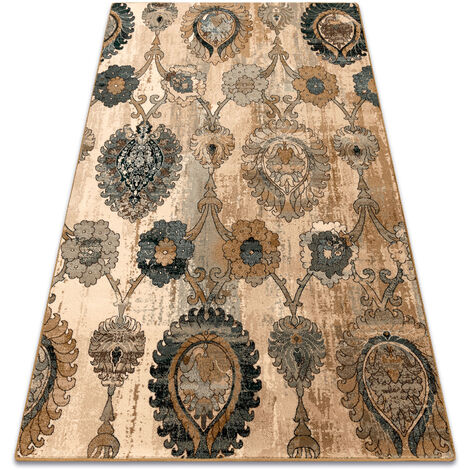 Alfombra de lana POLONIA Olivo Ornamento kamel beige beige 200x300 cm