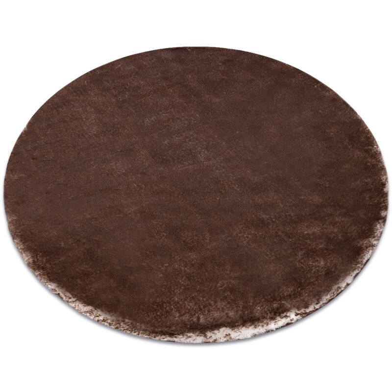 

Alfombra de lavado moderna LAPIN círculo, shaggy antideslizante marfil / chocolate Tonos de marrón circulo 120 cm