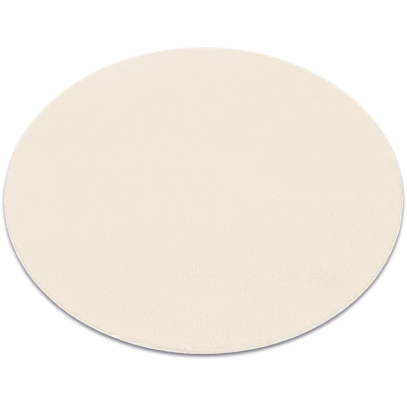 Alfombra de lavado moderna LINDO circulo crema, antideslizante, peluda beige circulo 120 cm