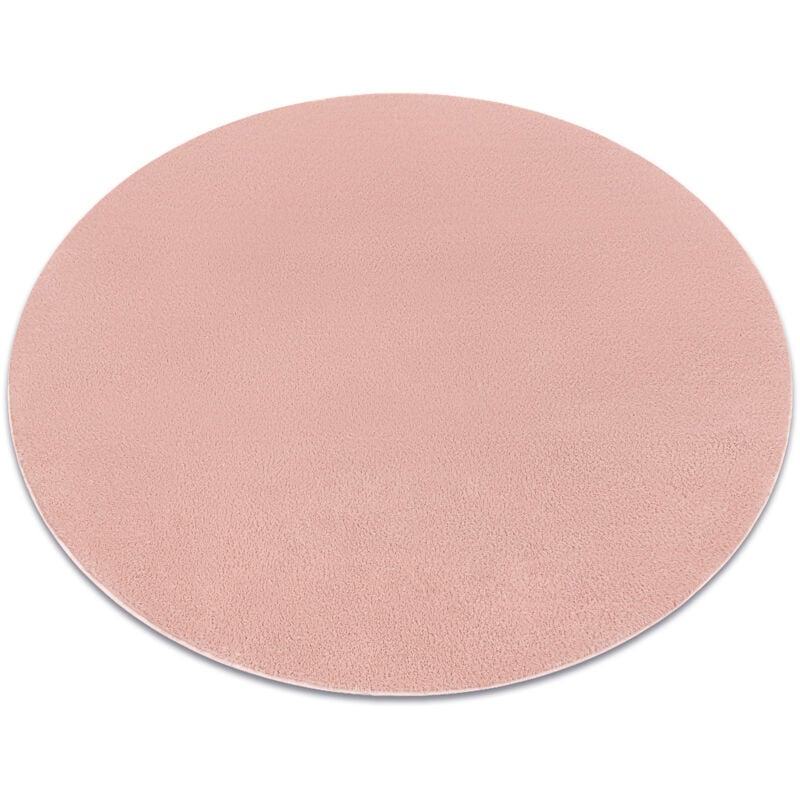 Alfombra de lavado moderna LINDO circulo rosa, antideslizante, peluda pink circulo 100 cm