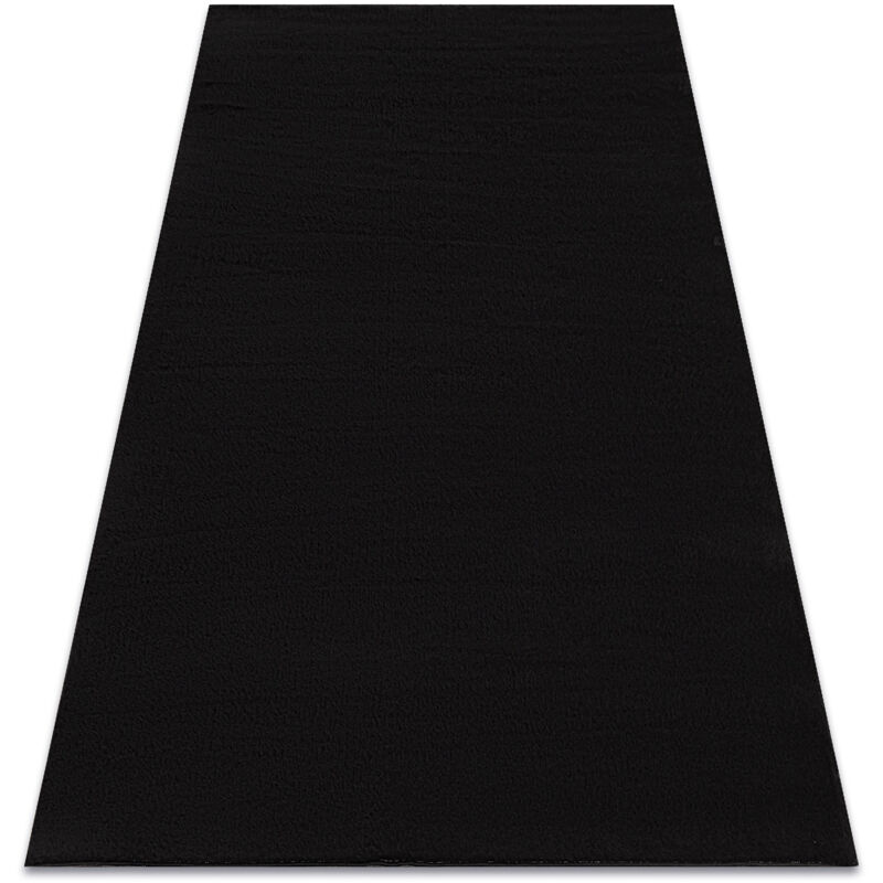 Alfombra de lavado moderna LINDO negro, antideslizante, peluda black 120x170 cm