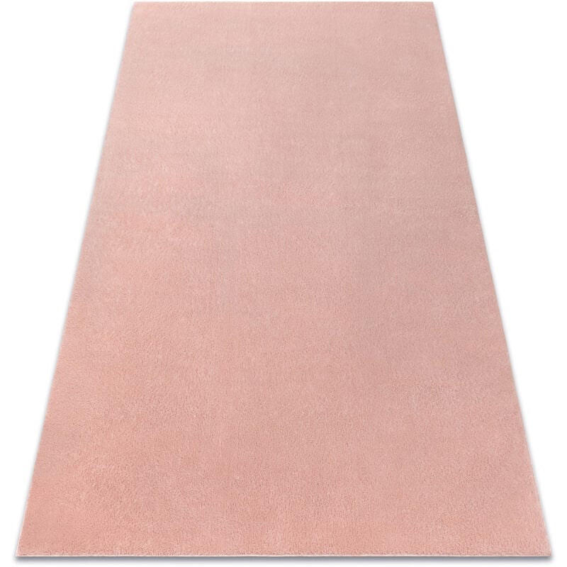 Alfombra de lavado moderna LINDO rosa, antideslizante, peluda pink 140x190 cm