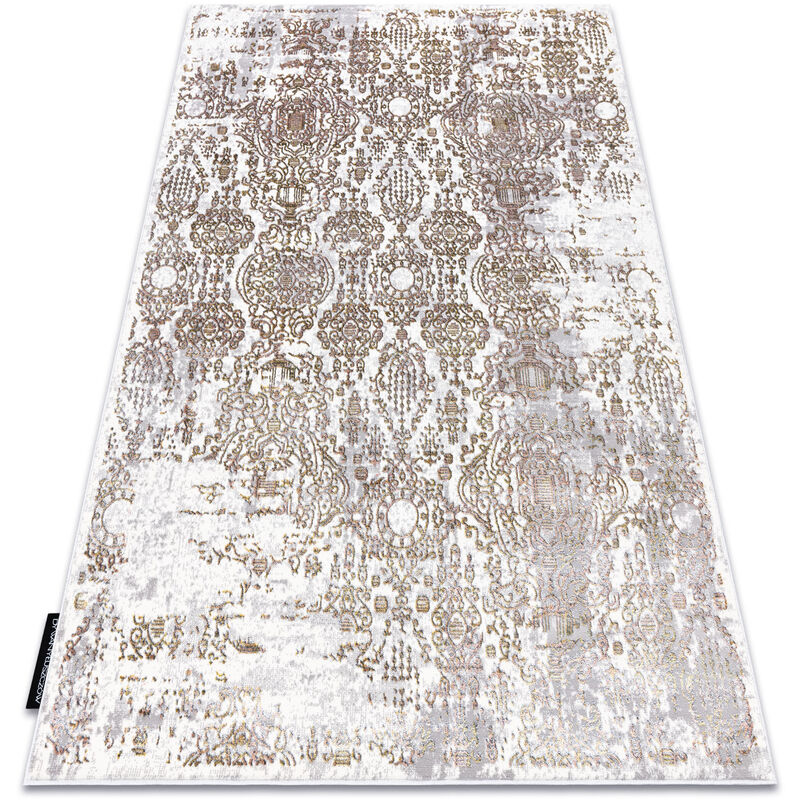 

Rugsx - Alfombra DE LUXE moderna 2081 Ornamento vintage - Structural oro / crema Tonos de amarillo y oro 140x190 cm