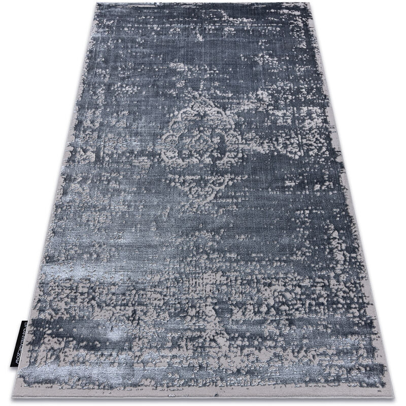 

Rugsx - Alfombra DE LUXE moderna 2083 Ornamento vintage - Structural gris Tonos de gris y plata 120x170 cm