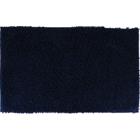 Alfombra de microfibra chenilla 50x80 cm - azul marino - Tendance