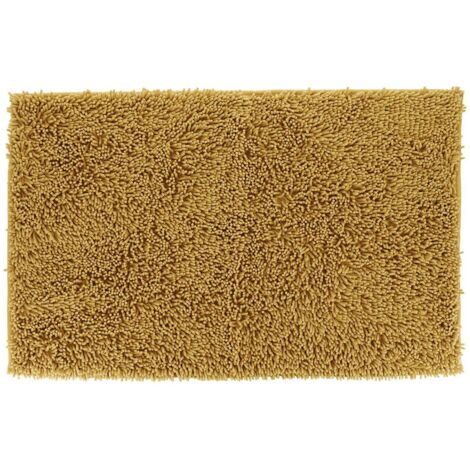 Alfombra de microfibra chenille pequeña 50x80 cm - mostaza - Tendance