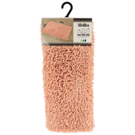Alfombra de microfibra chenille pequeña 50x80 cm - rosa empolvado - Tendance