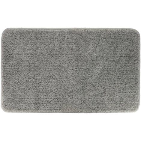 Alfombra de microfibra suave con soporte de látex 45x75 cm - gris claro - Tendance