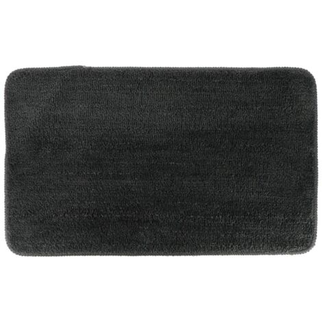 Alfombra de microfibra suave con soporte de látex 45x75 cm - gris oscuro - Tendance