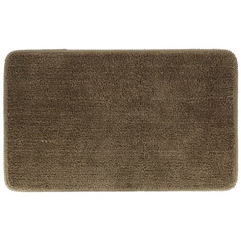 Alfombra de microfibra suave con soporte de látex 45x75 cm - marrón - Tendance