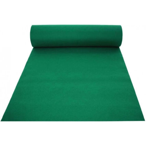 Alfombra de moqueta para pasillo, interior y exterior, verde, 1 m de alto por 30 m de largo