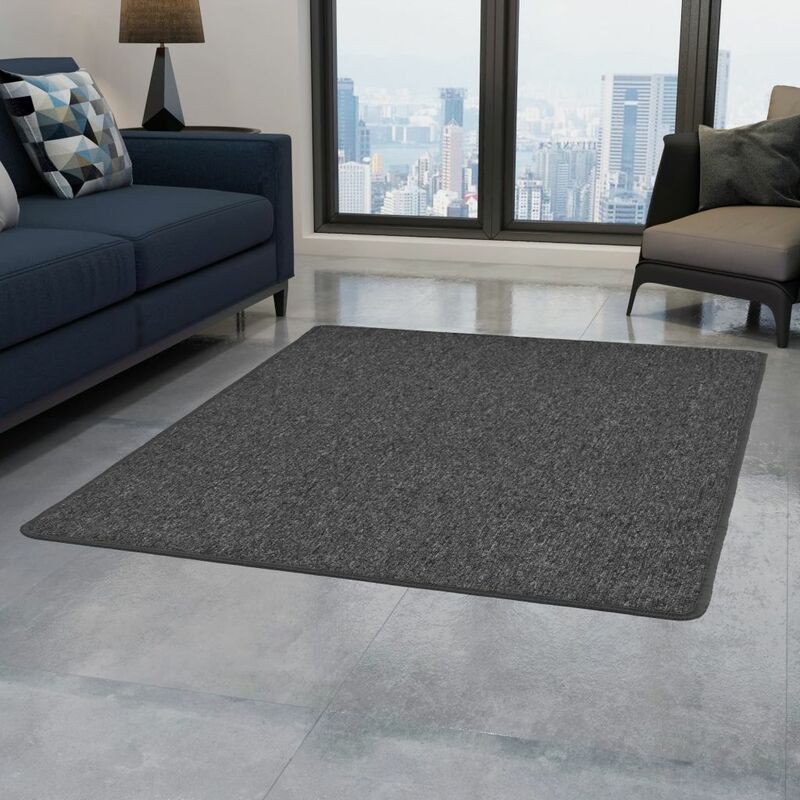 

Alfombra de nudo 80x150 cm gris