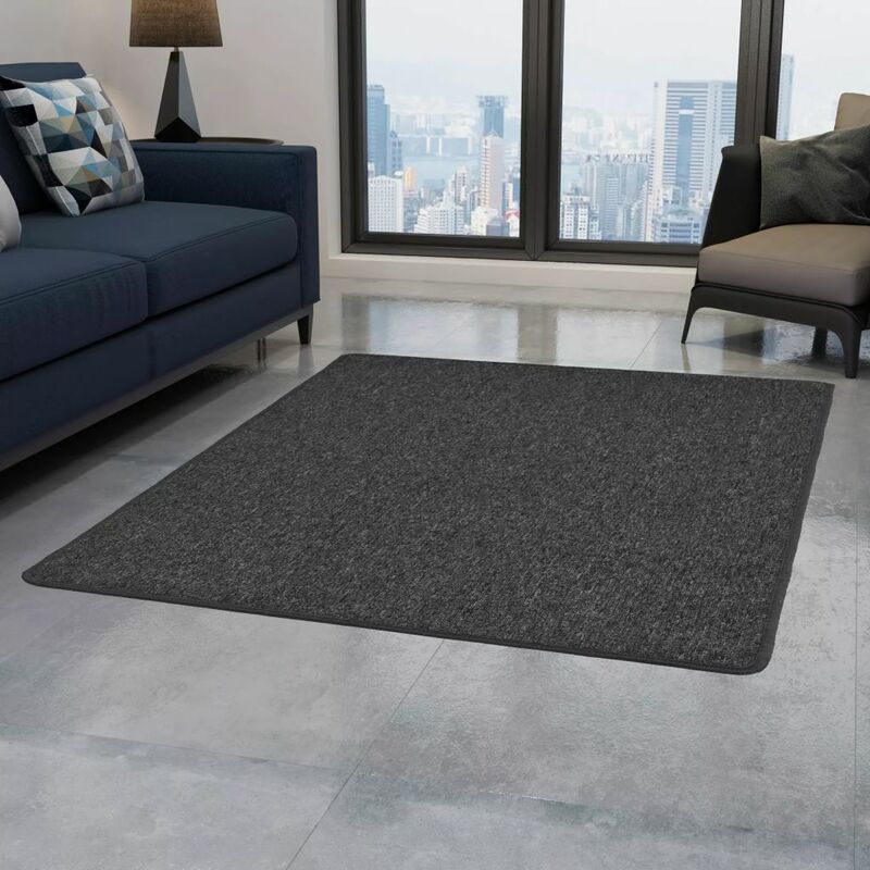 

Alfombra de nudo 80x150 cm gris antracita