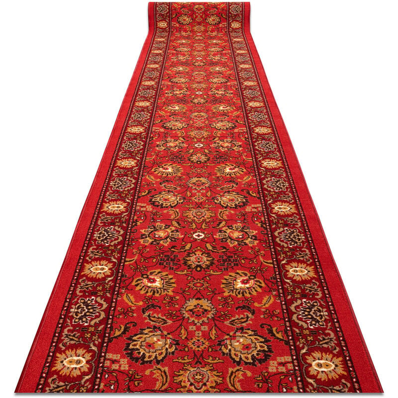 Alfombra de pasillo antideslizante de goma TRADYCJA tradición rojo 80cm red 80x280 cm